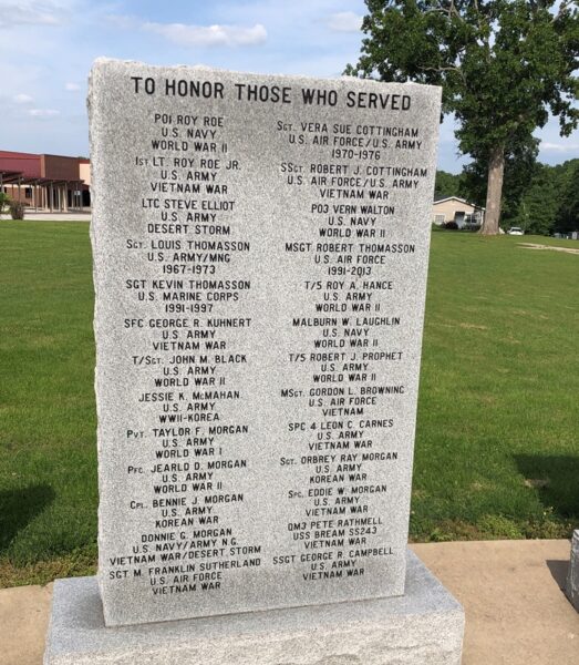 PEA RIDGE WAR VETERANS MEMORIAL STONE J