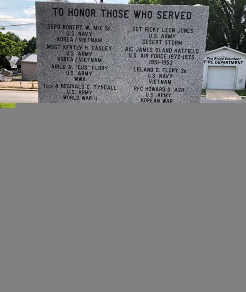 PEA RIDGE WAR VETERANS MEMORIAL STONE A