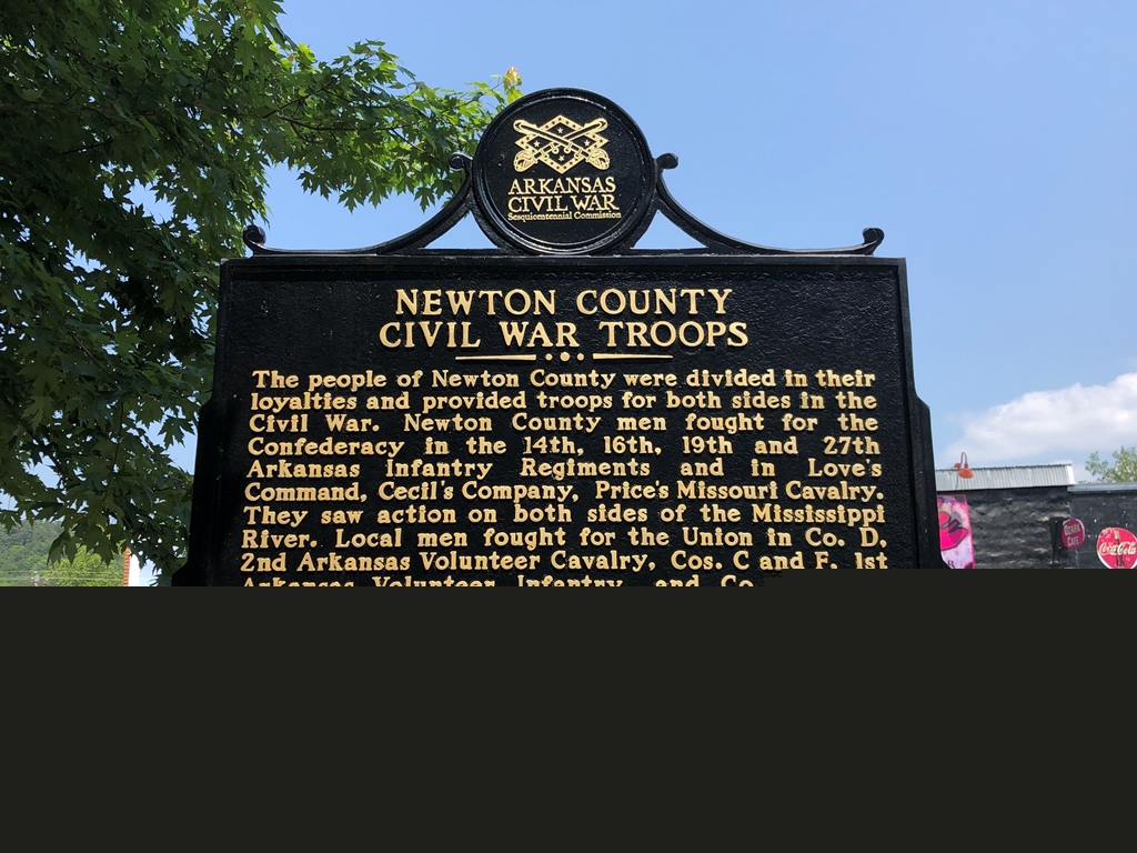 CIVIL WAR IN NEWTON COUNTY MEMORIAL MARKER BACK