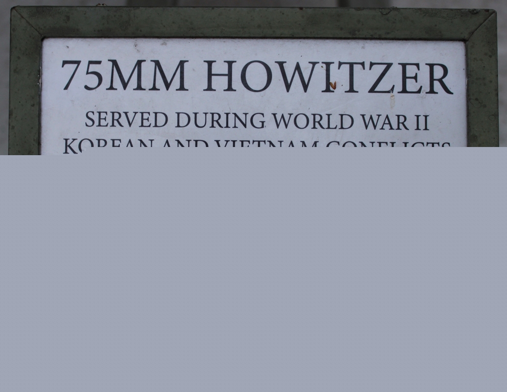 75MM HOWITZER WAR MEMORIAL PLAQUE