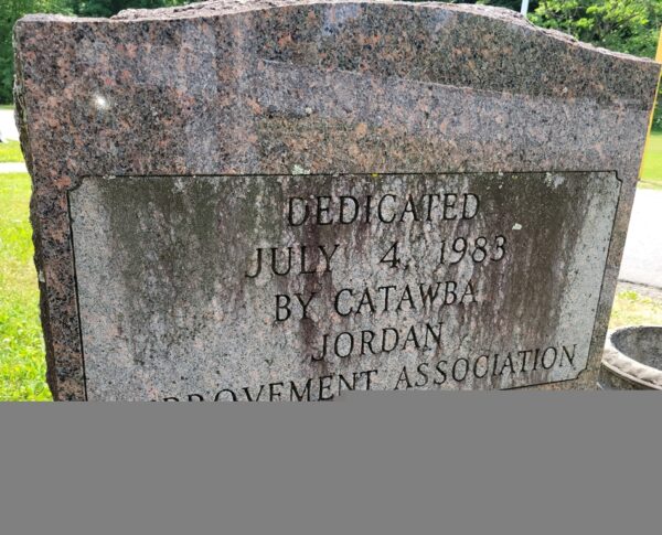 CATAWBA JORDAN IMPROVEMENT ASSOCIATION VETERANS MEMORIAL BACK