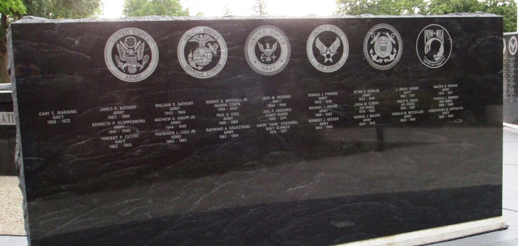 TOWN OF CLARENCE VETERANS MEMORIAL WALL H