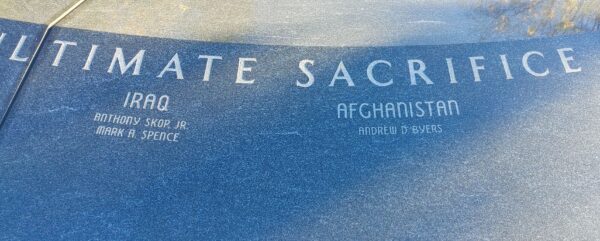 TOWN OF CLARENCE VETERANS MEMORIAL ULTIMATE SACRIFICE STONE C