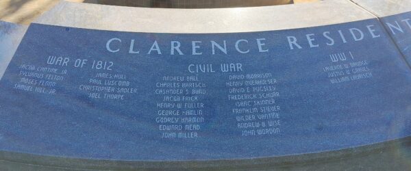 TOWN OF CLARENCE VETERANS MEMORIAL ULTIMATE SACRIFICE STONE A