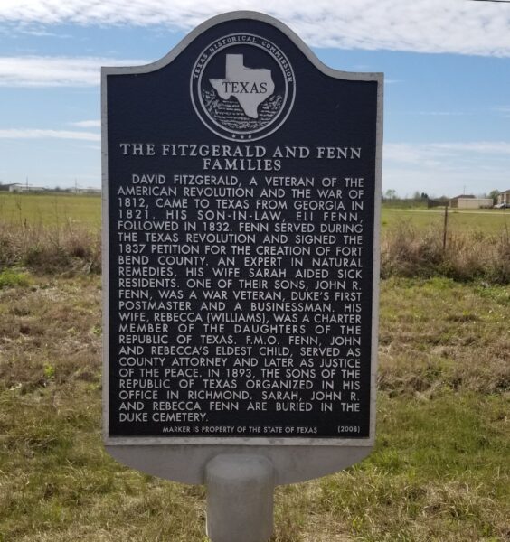 THE FITZGERALD AND FENN FAMILIES MEMORIAL MARKER