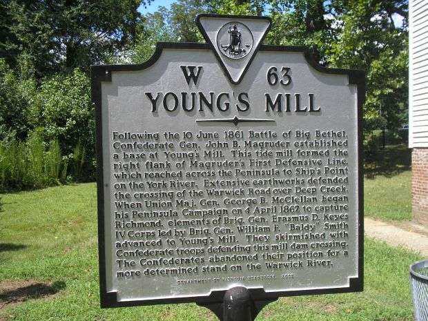 YOUNG’S MILL MEMORIAL MARKER