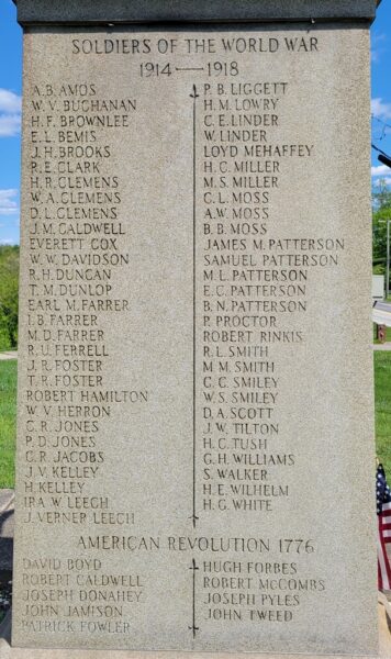WEST MIDDLETOWN SOLDIERS MEMORIAL SIDE D