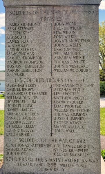 WEST MIDDLETOWN SOLDIERS MEMORIAL SIDE C