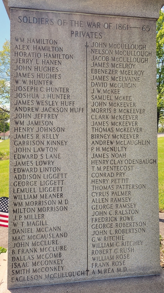 WEST MIDDLETOWN SOLDIERS MEMORIAL SIDE B