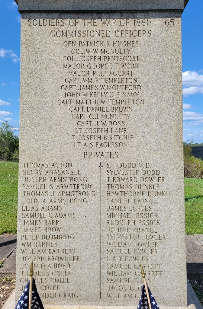 WEST MIDDLETOWN SOLDIERS MEMORIAL SIDE A