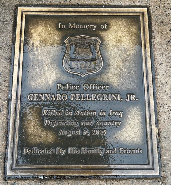 GENNARO PELLEGRINI, JR. WAR MEMORIAL PLAQUE