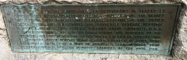 UNIVERSITY CITY GETTYSBURG MEMORIAL STONE PLAQUE