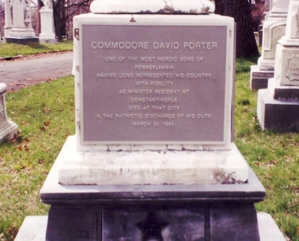 COMMODORE DAVID PORTER WAR MEMORIAL CEMETERY STONE