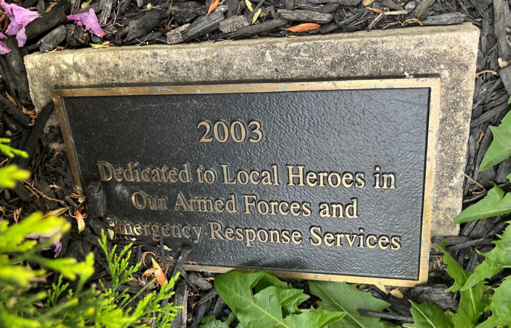 ARMED FORCES AND EMERGENCY RESPONSE SERVICES MEMORIAL FLAGPOLE PLAQUE