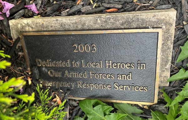 ARMED FORCES AND EMERGENCY RESPONSE SERVICES MEMORIAL FLAGPOLE PLAQUE