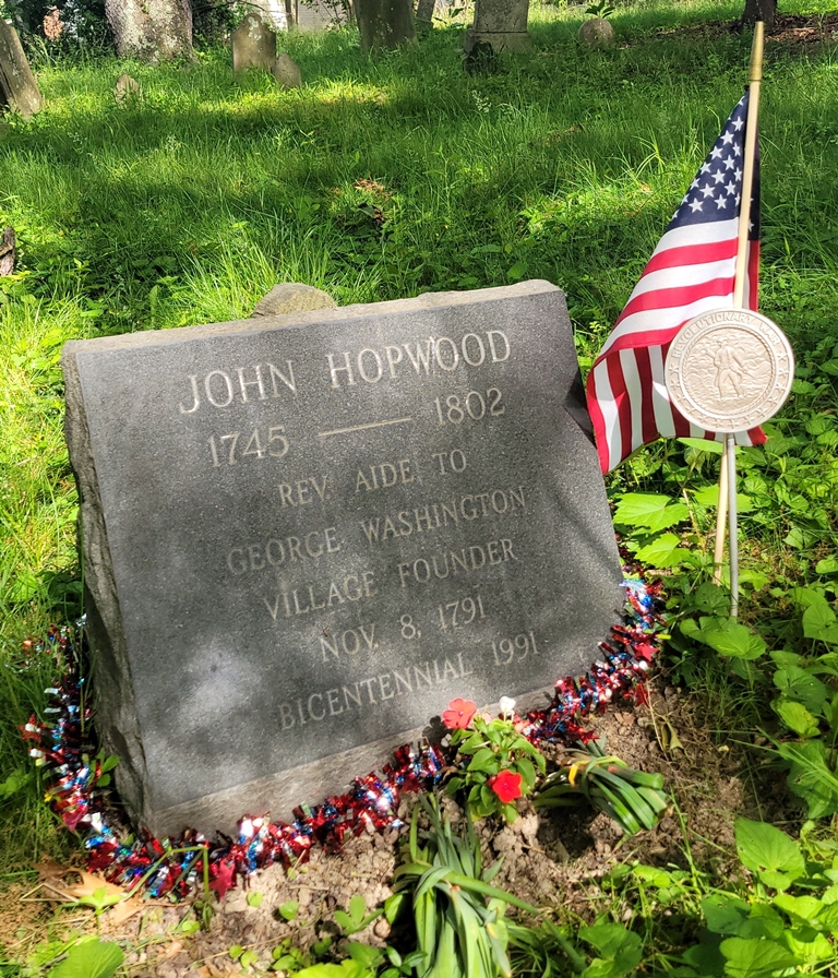 JOHN HOPWOOD REVOLUTIONARY SOLDIER WAR MEMORIAL CEMETERY STONE