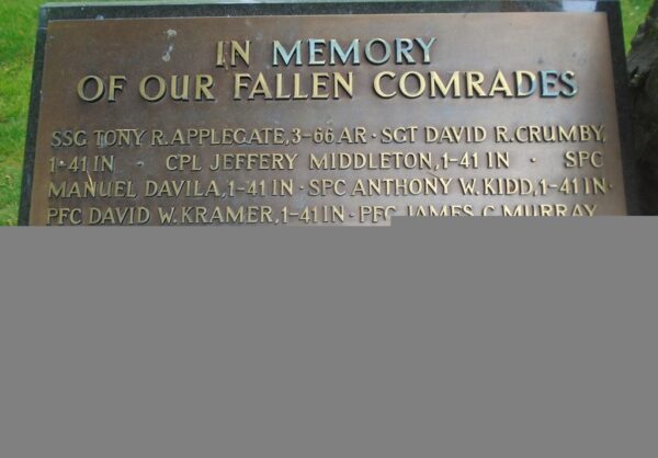 2D ARMORED DIVISION WAR MEMORIAL PLAQUE C