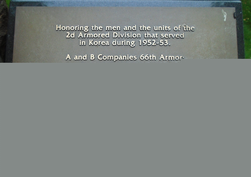2D ARMORED DIVISION WAR MEMORIAL PLAQUE B