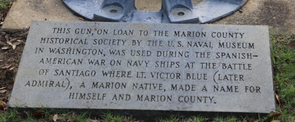 MARION COUNTY NAVAL GUN WAR MEMORIAL STONE