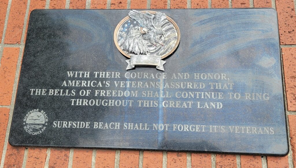 SURFSIDE BEACH VETERANS MEMORIAL TABLET