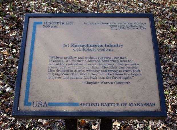 1ST MASSACHUSETTS INFANTRY MEMORIAL PLAQUE