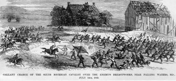 BATTLE OF FALLING WATERS (MD) WAR MEMORIAL ART