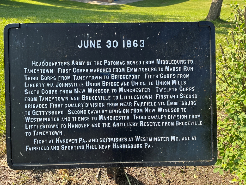 JUNE 30 1863 WAR MEMORIAL PLAQUE