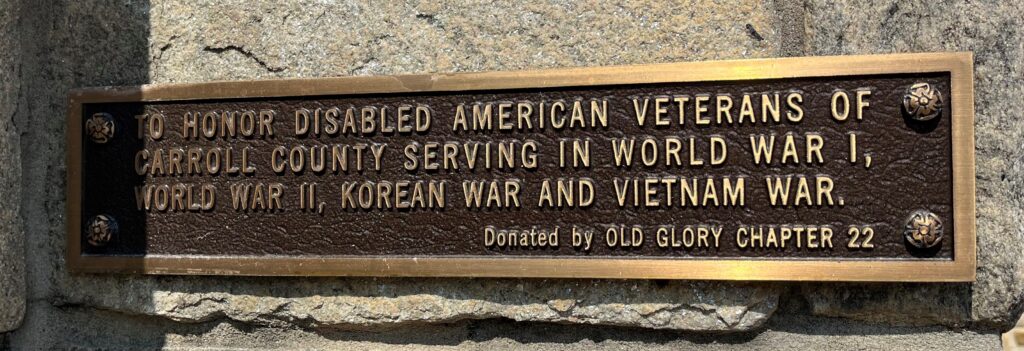 HAMPSTEAD WAR VETERANS MEMORIAL PLAQUE F