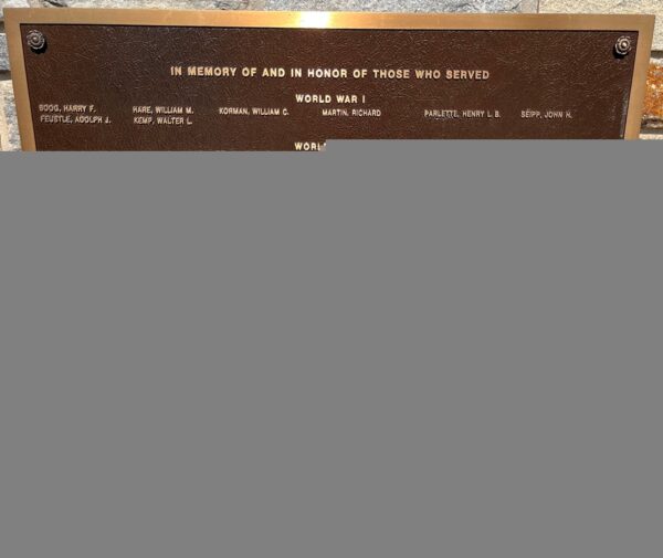 HAMPSTEAD WAR VETERANS MEMORIAL PLAQUE C