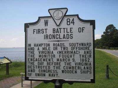 FIRST BATTLE OF IRONCLADS MEMORIAL PLAQUE