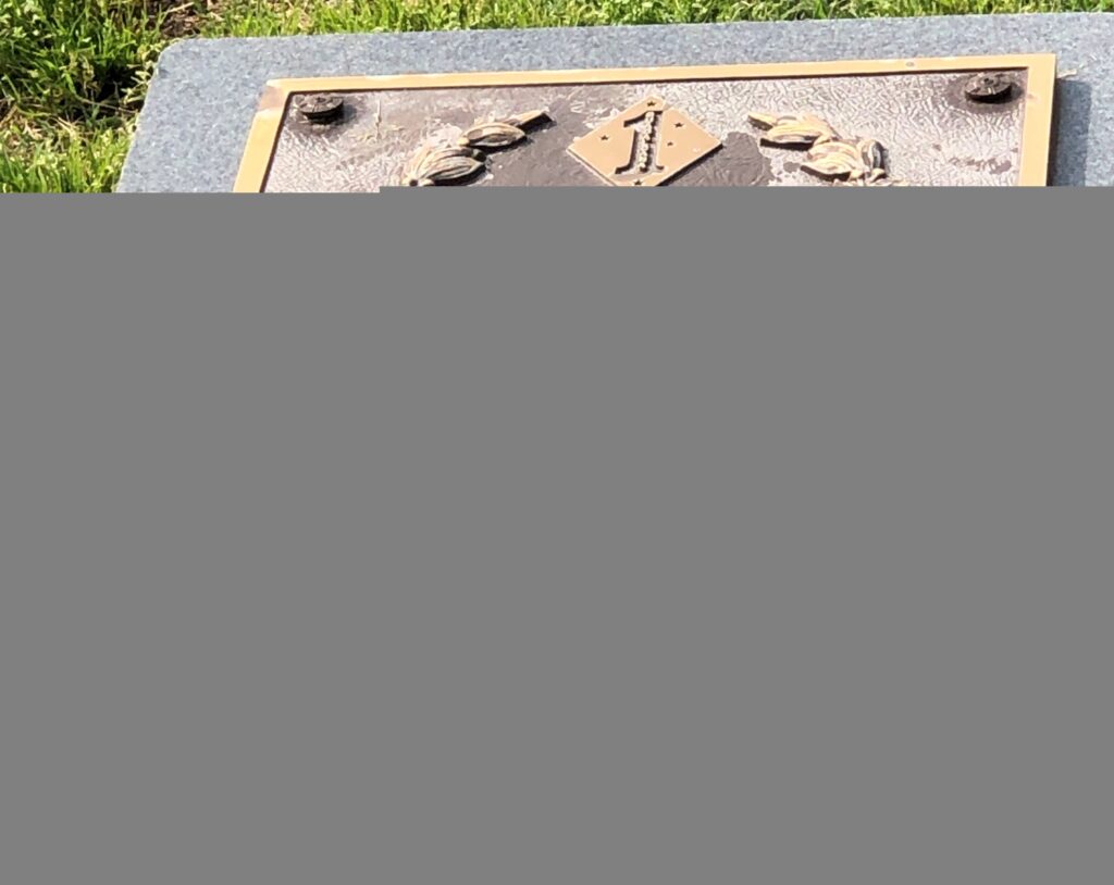 FAYETTEVILLE NATIONAL CEMETERY FIRST MARINE DIVISION WAR MEMORIAL PLAQUE