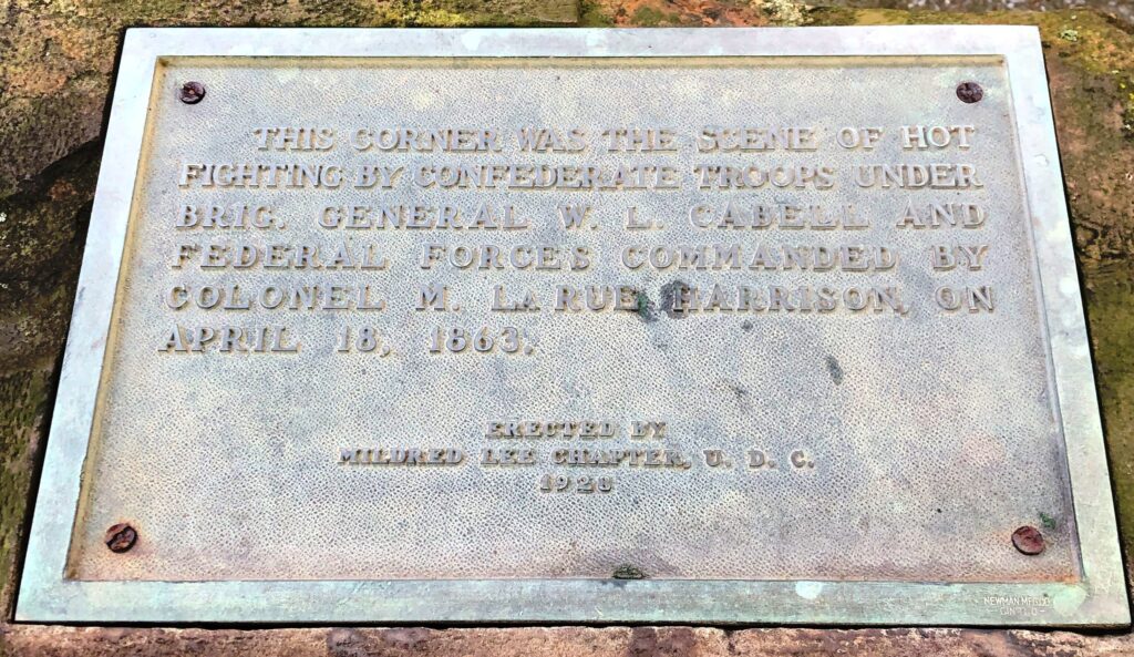 SCENE OF HOT FIGHTING WAR MEMORIAL PLAQUE