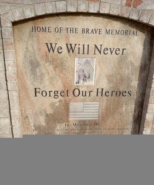 HOME OF THE BRAVE MEMORIAL CLOSE-UP