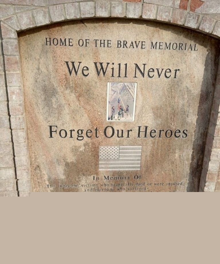 HOME OF THE BRAVE MEMORIAL CLOSE-UP