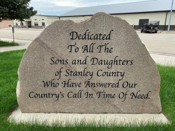STANLEY COUNTY VETERANS MEMORIAL STONE A