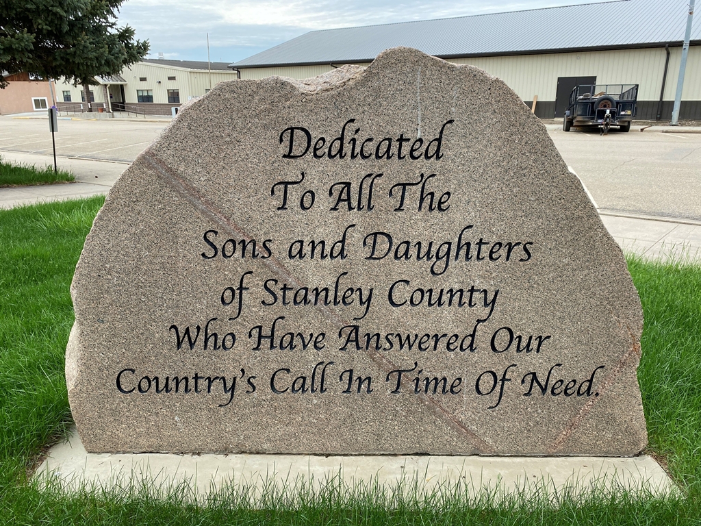 STANLEY COUNTY VETERANS MEMORIAL STONE A