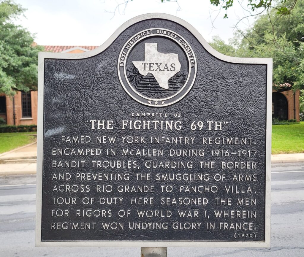 CAMPSITE OF “THE FIGHTING 69TH” WAR MEMORIAL MARKER