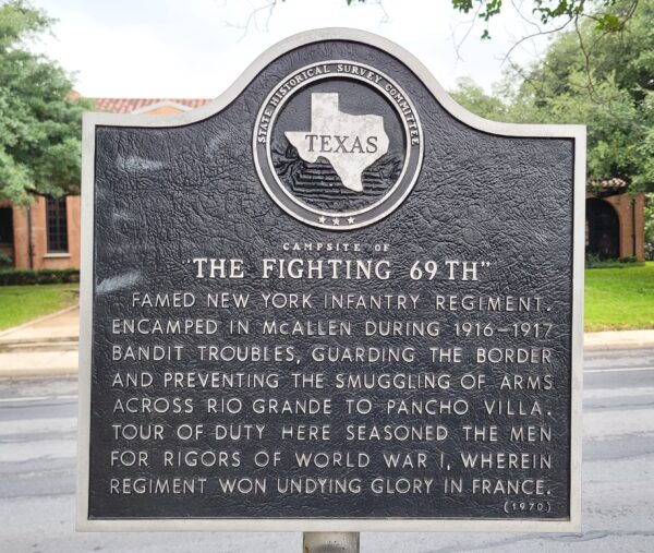 CAMPSITE OF “THE FIGHTING 69TH” WAR MEMORIAL MARKER