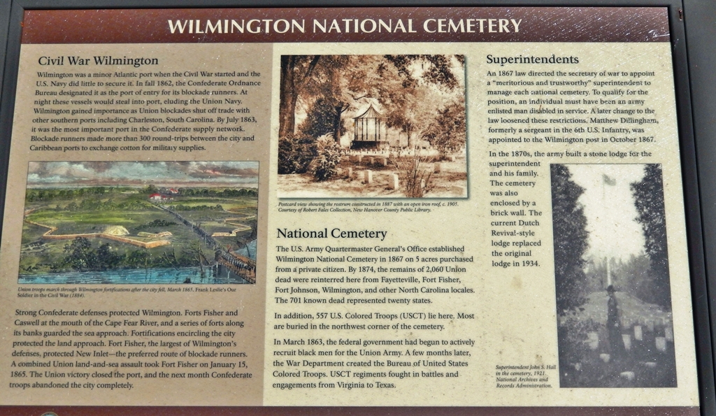 WILMINGTON NATIONAL CEMETERY WAR MEMORIAL PANEL