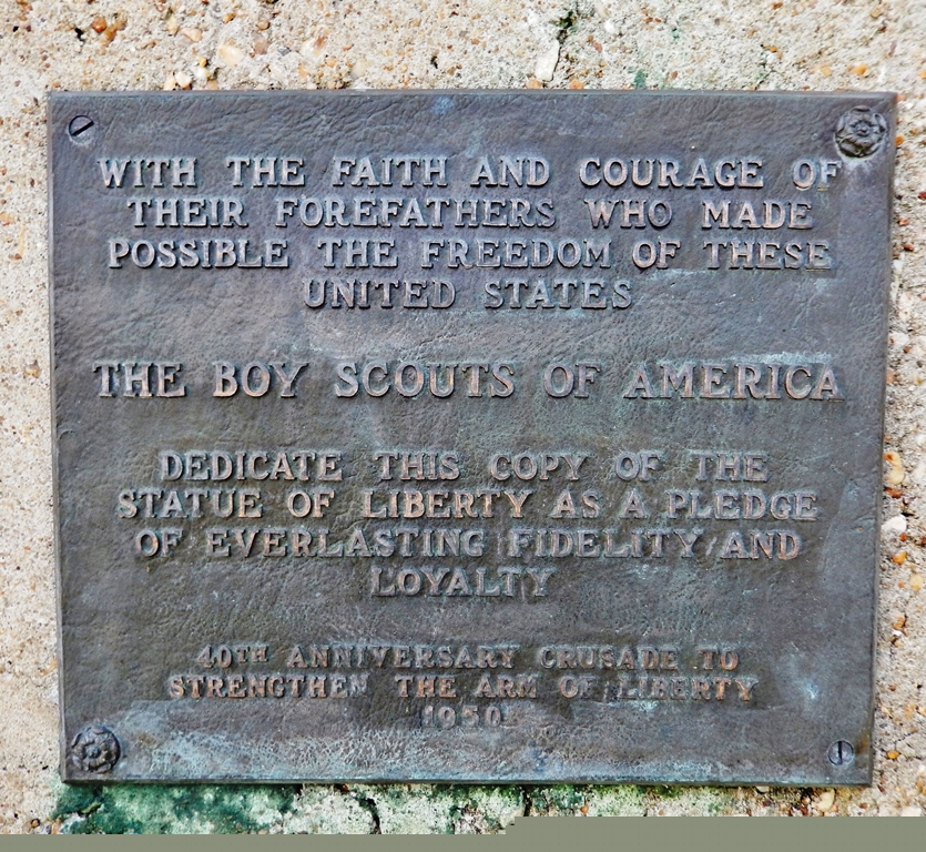 WILMINGTON REPLICA OF THE STATUE OF LIBERTY MEMORIAL PLAQUE