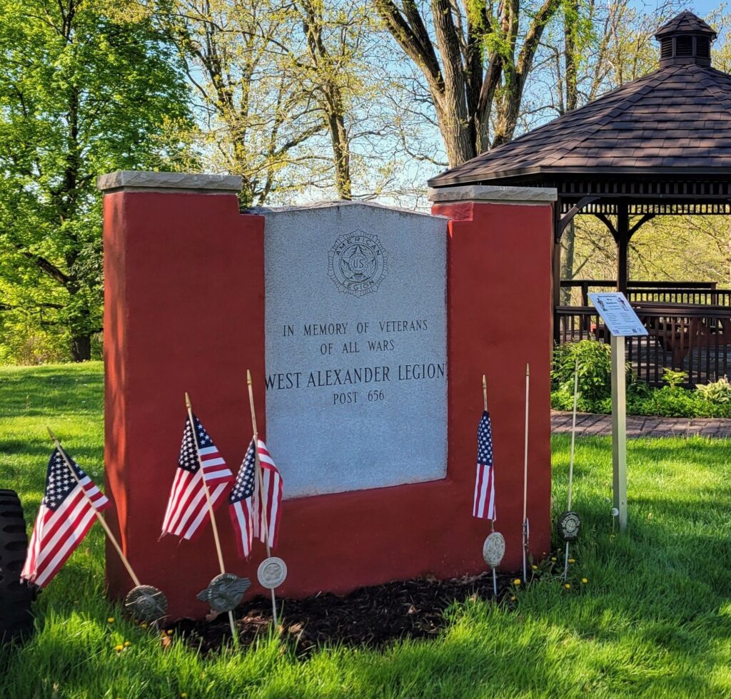 WEST ALEXANDER LEGION POST 656 VETERANS OF ALL WARS MEMORIAL
