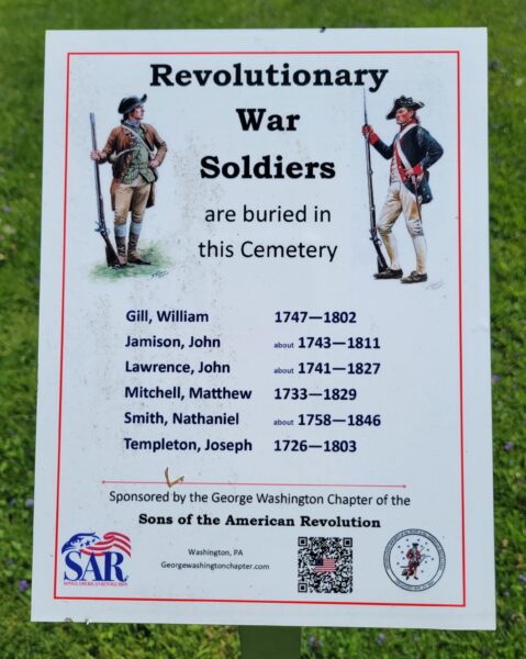 REVOLUTIONARY WAR SOLDIERS BURIED IN MOUNT HOPE CEMETERY MEMORIAL PLAQUE