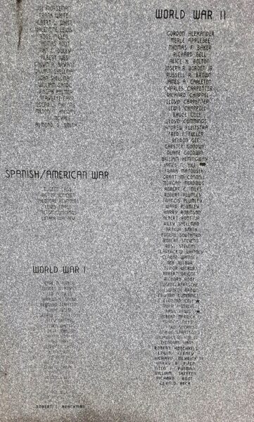 HOLIDAY VETERANS MEMORIAL BACK SECTION B