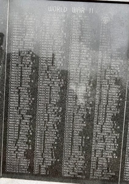 BRISTOL WAR VETERANS MEMORIAL STONE D
