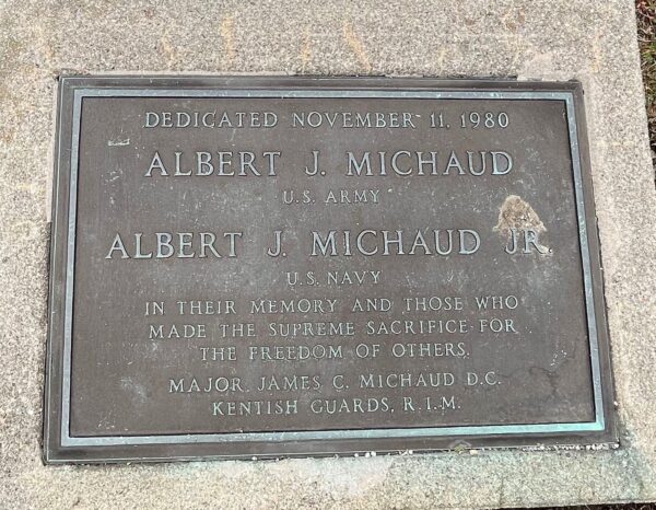 MICHAUD AND SUPREME SACRIFICE MEMORIAL PLAQUE