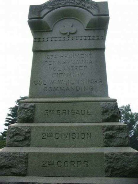 127TH REGIMENT PENNSYLVANIA VOLUNTEER INFANTRY MEMORIAL