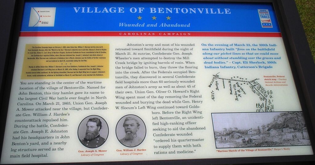 VILLAGE OF BENTONVILLE WAR MEMORIAL PANEL