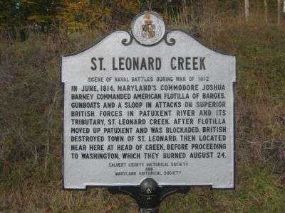 ST. LEONARD CREEK MEMORIAL MARKER