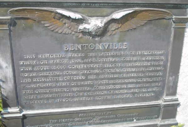 BENTONVILLE CIVIL WAR MEMORIAL PLAQUE
