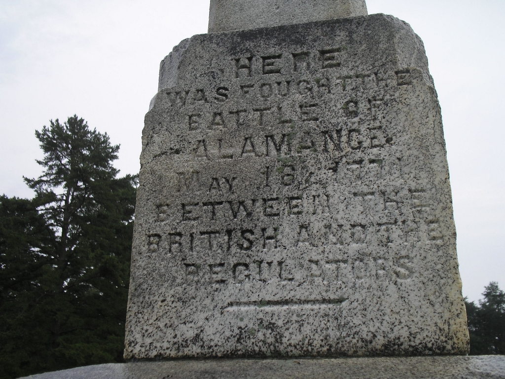 FIRST BATTLE OF THE REVOLUTIONARY WAR MEMORIAL SIDE B